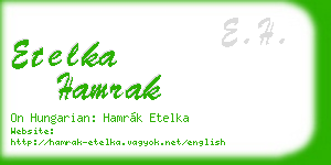 etelka hamrak business card